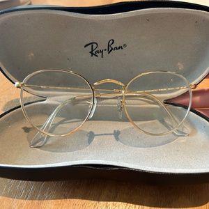 Ray-Ban Round Metal Glasses Size Small (BLUE-LIGHT CLEAR EVOLVE)
